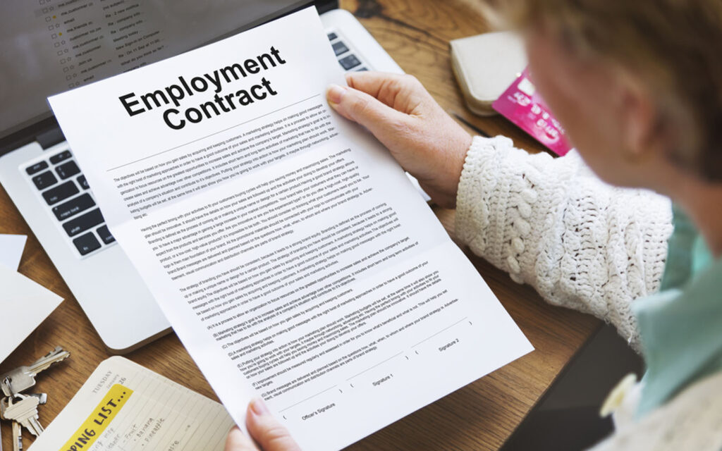 Documentation of the employment contract